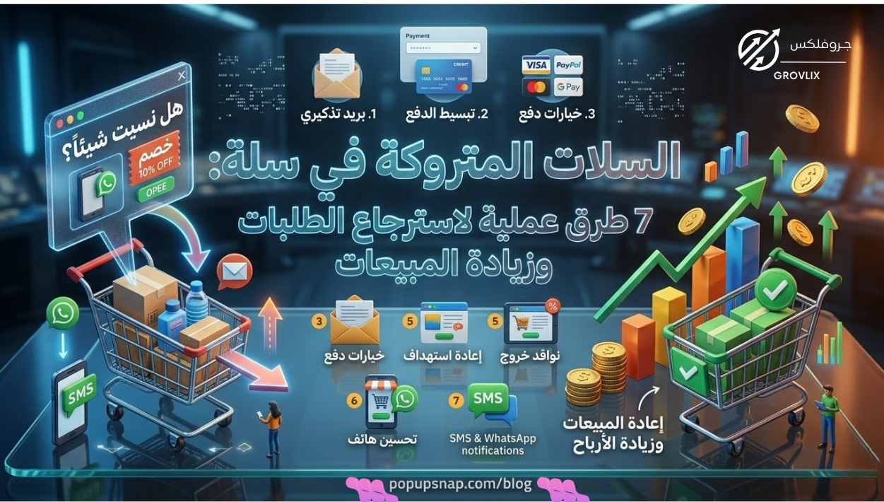 السلات المتروكة في سلة: 7 طرق عملية لاسترجاع الطلبات وزيادة المبيعات