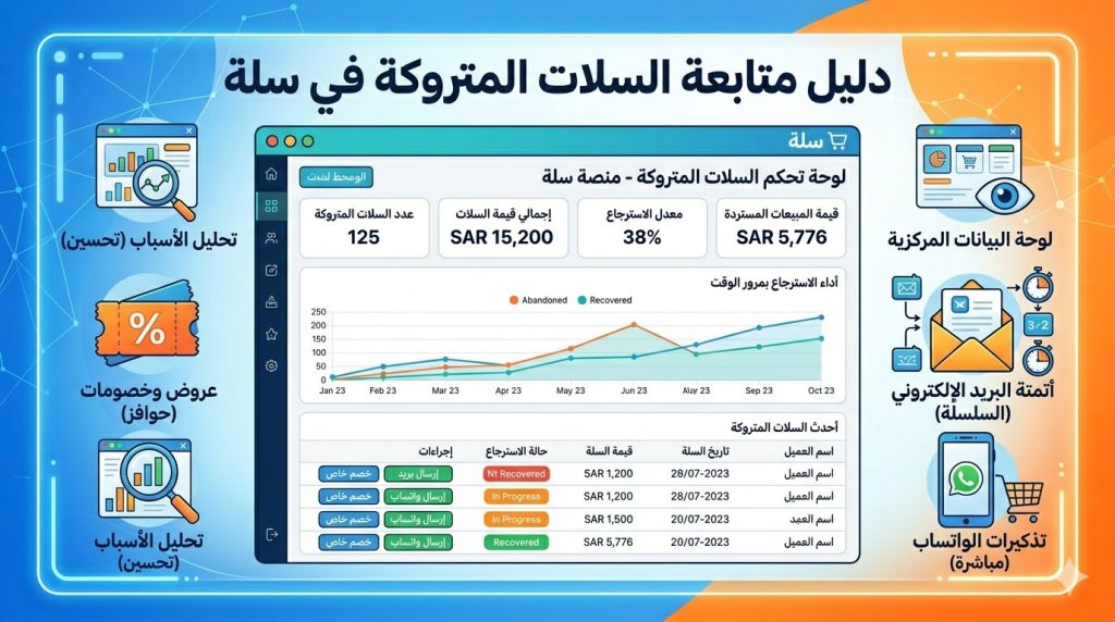 كيفية متابعة السلات المتروكة في سلة