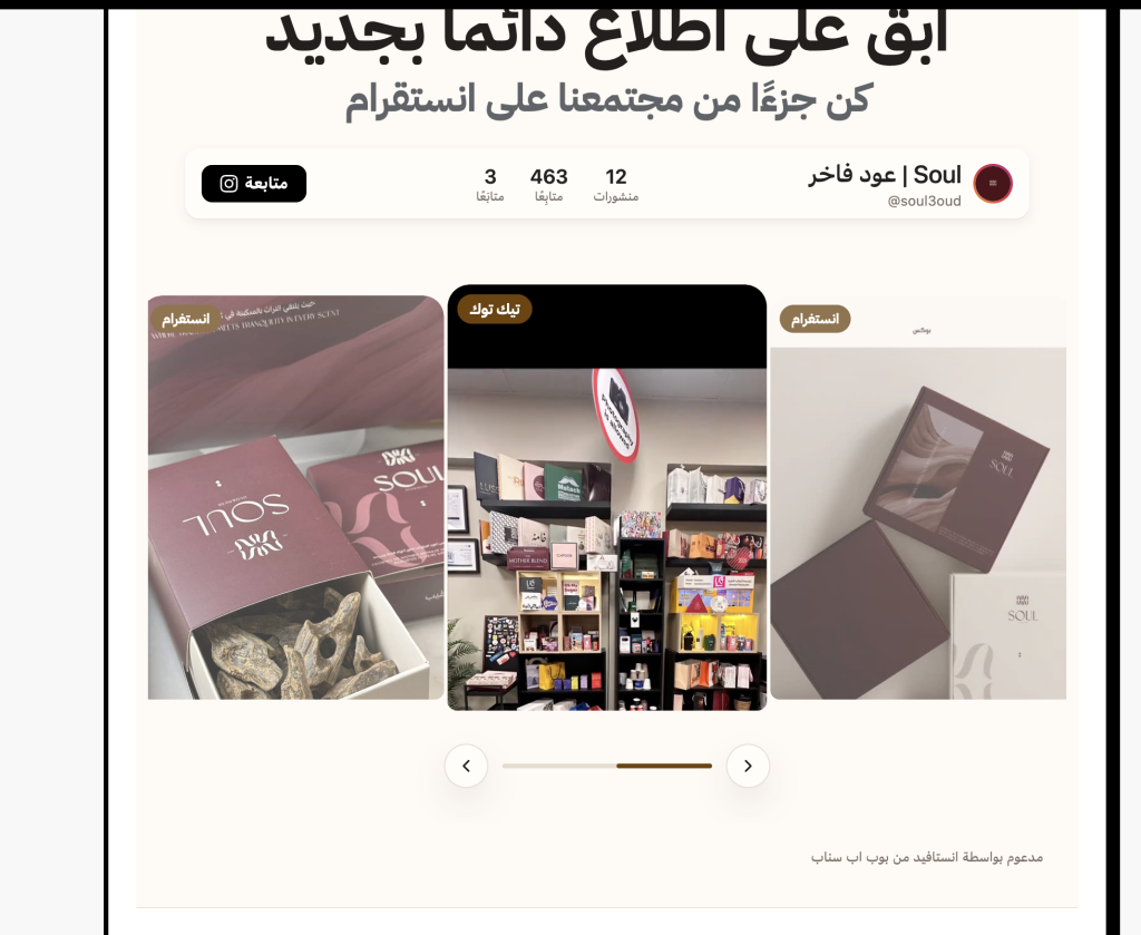 تبويب الحساب في انستافيد - خيارات عرض صورة الحساب وزر المتابعة وموضع المعلومات
